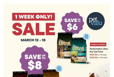Pet Valu Flyer March 12 to 18