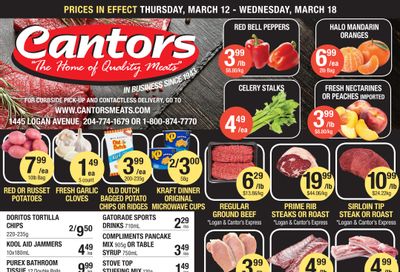 Cantor's Meats Flyer March 12 to 18