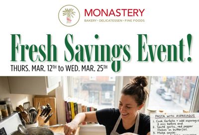 Monastery Bakery Flyer March 12 to 25