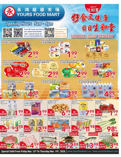 Yours Food Mart Flyer March 13 to 19