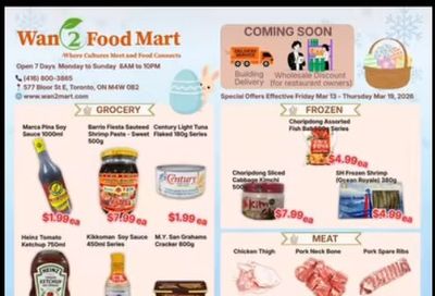 Wan 2 Food Mart Flyer March 13 to 19