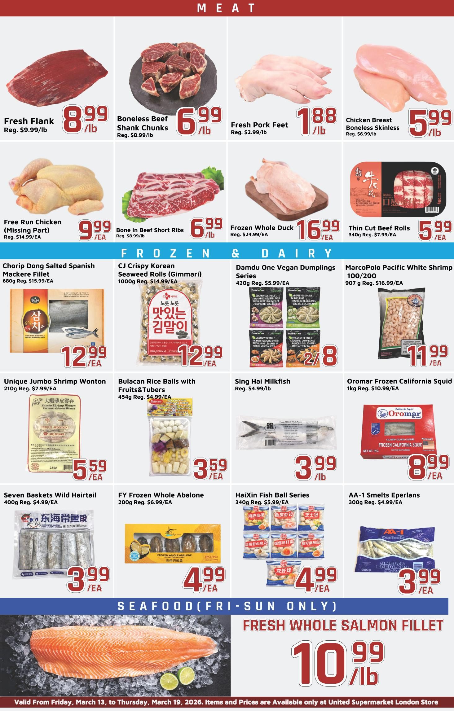 United Supermarket (London) Flyer March 13 to 19