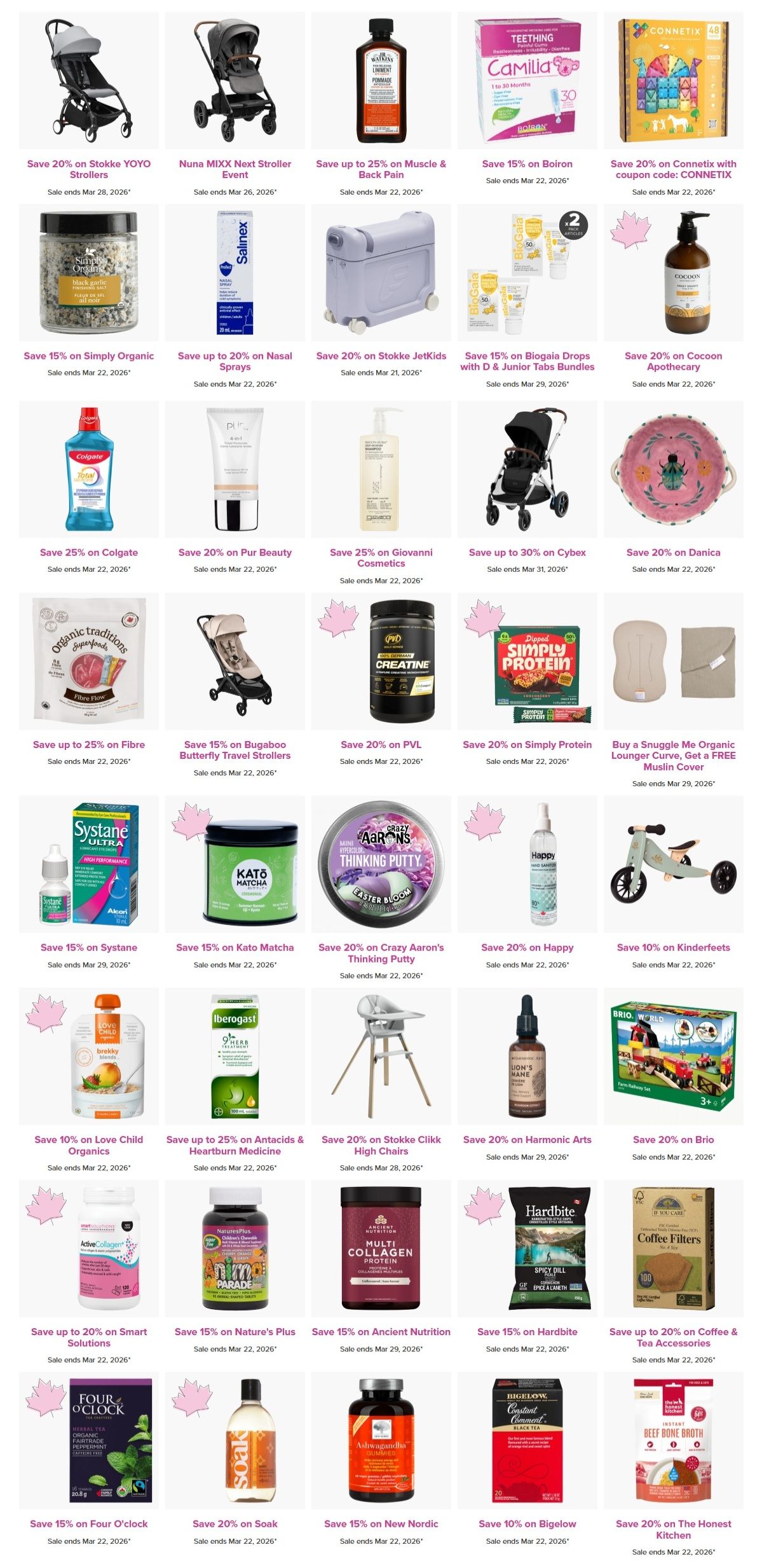 Well.ca Weekly Sales March 16 to 22