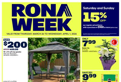 Rona & Rona+ (ON) Flyer March 26 to April 1
