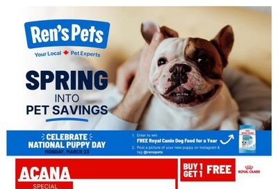 Ren's Pets Flyer March 19 to 25
