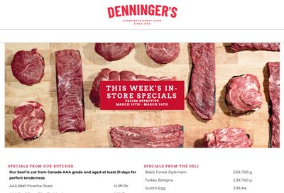 Denninger's Weekly Specials March 18 to 24