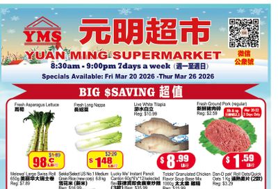 Yuan Ming Supermarket Flyer March 20 to 26