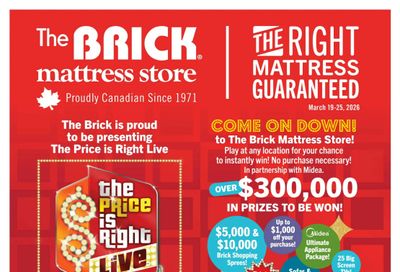 The Brick Mattress Store Flyer March 19 to 25