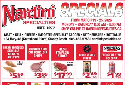 Nardini Specialties Flyer March 19 to 25
