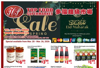 Top Food Supermarket Flyer March 20 to 26