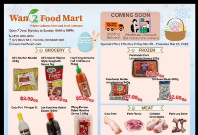 Wan 2 Food Mart Flyer March 20 to 26