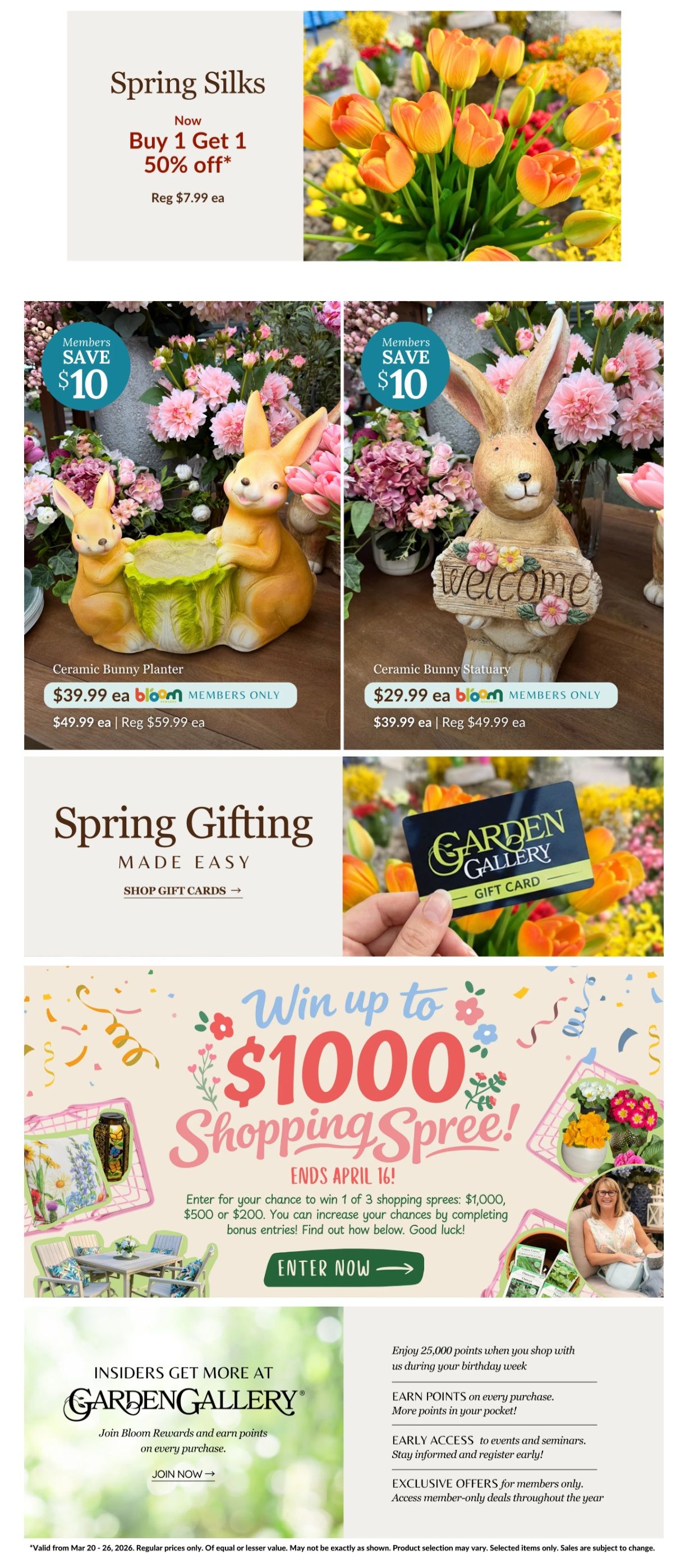 Lakeside Garden Gallery Flyer March 20 to 26