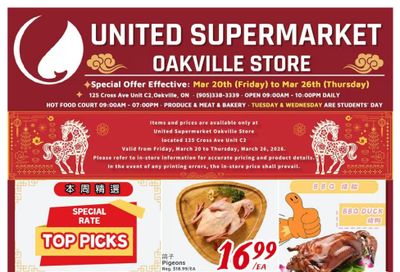 United Supermarket (Oakville) Flyer March 20 to 26