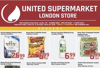 United Supermarket (London) Flyer March 20 to 26