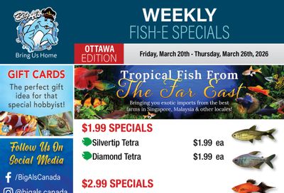 Big Al's (Ottawa) Weekly Specials March 20 to 26