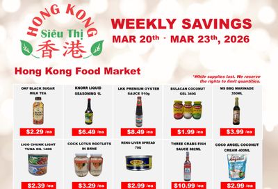 Hong Kong Food Market Flyer March 20 to 23