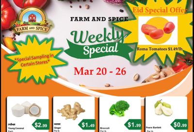 Farm And Spice Grocers Flyer March 20 to 26