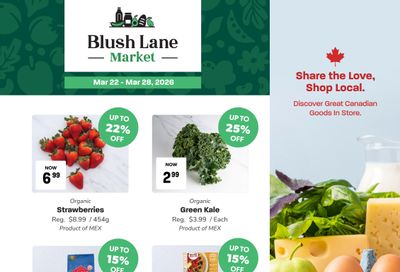 Blush Lane Organic Market Flyer March 22 to 28