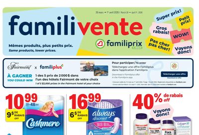 Familiprix Clinique Flyer March 26 to April 1