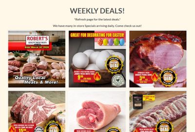 Robert's Quality Fresh Meats Flyer March 23 to 30
