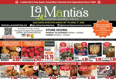 LaMantia's Flyer March 26 to April 1
