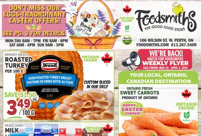 Foodsmiths Flyer March 26 to April 2