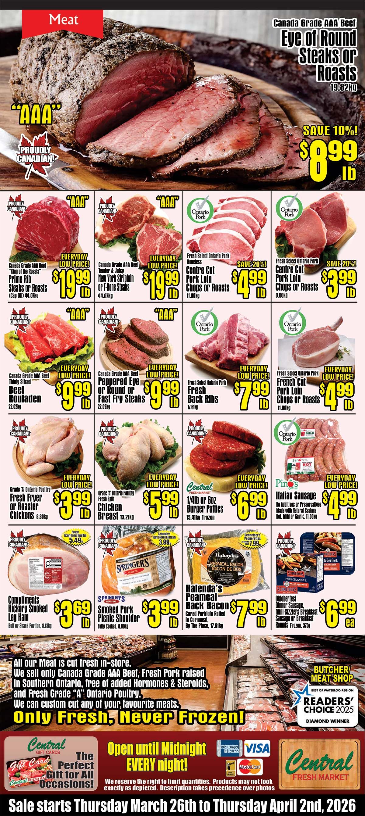 Central Fresh Market Flyer March 26 to April 2