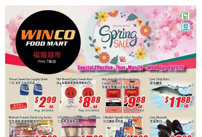WinCo Food Mart (HWY 7) Flyer March 26 to April 1