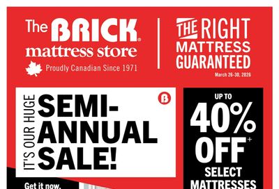 The Brick Mattress Store Flyer March 26 to 30