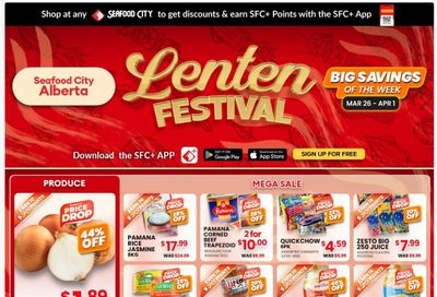 Seafood City Supermarket (AB) Flyer March 26 to April 1