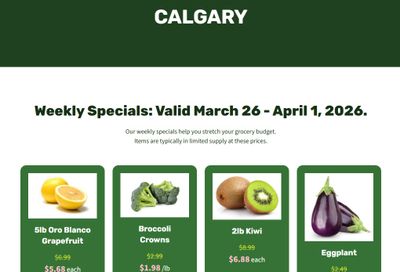 H&W Produce Flyer March 26 to April 1