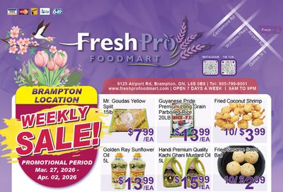 FreshPro Foodmart (Brampton) Flyer March 27 to April 2