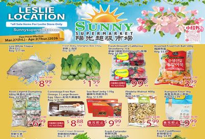 Sunny Supermarket (Leslie) Flyer March 27 to April 2