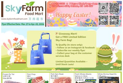 SkyFarm Food Mart Flyer March 27 to April 2