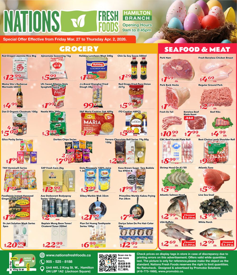 Nations Fresh Foods (Hamilton) Flyer March 27 to April 2