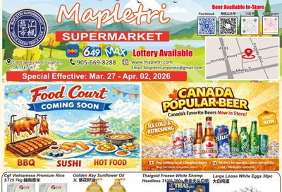 Mapletri Supermarket Flyer March 27 to April 2