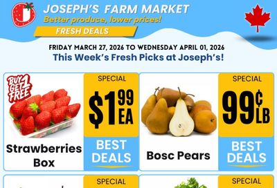 Joseph's Farm Market Flyer March 27 to April 1