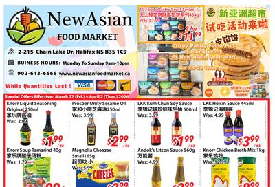 New Asian Food Market Flyer March 27 to April 2