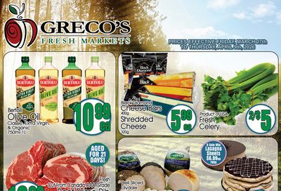 Greco's Fresh Market Flyer March 27 to April 9