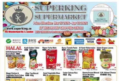 Superking Supermarket (London) Flyer March 27 to April 2