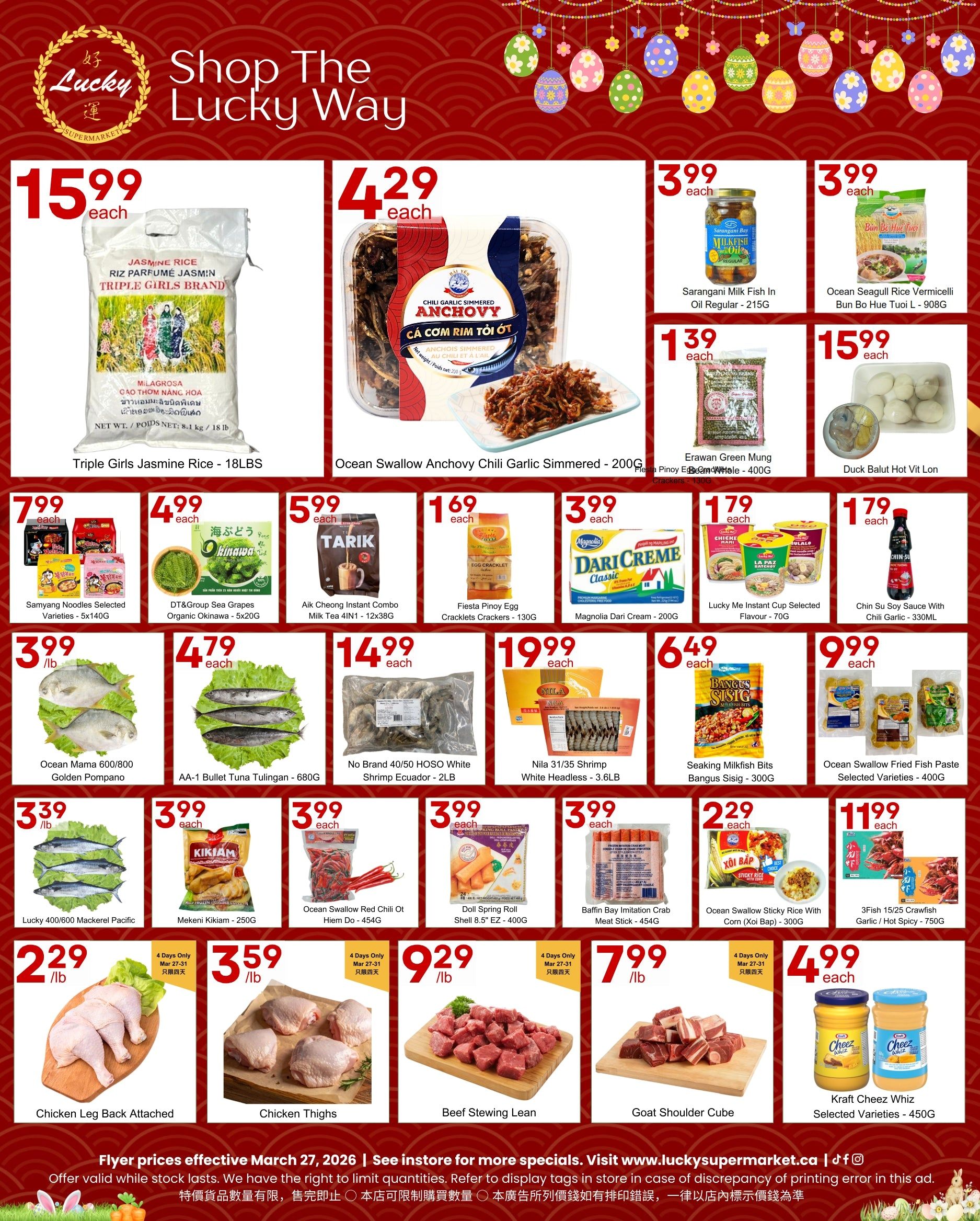 Lucky Supermarket (Winnipeg) Flyer March 27 to April 2