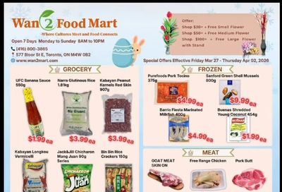 Wan 2 Food Mart Flyer March 27 to April 2