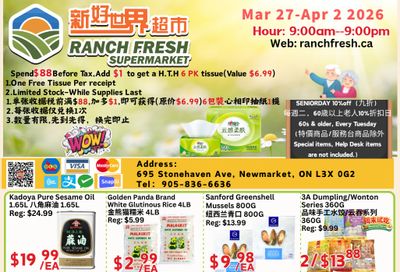 Ranch Fresh Supermarket Flyer March 27 to April 2