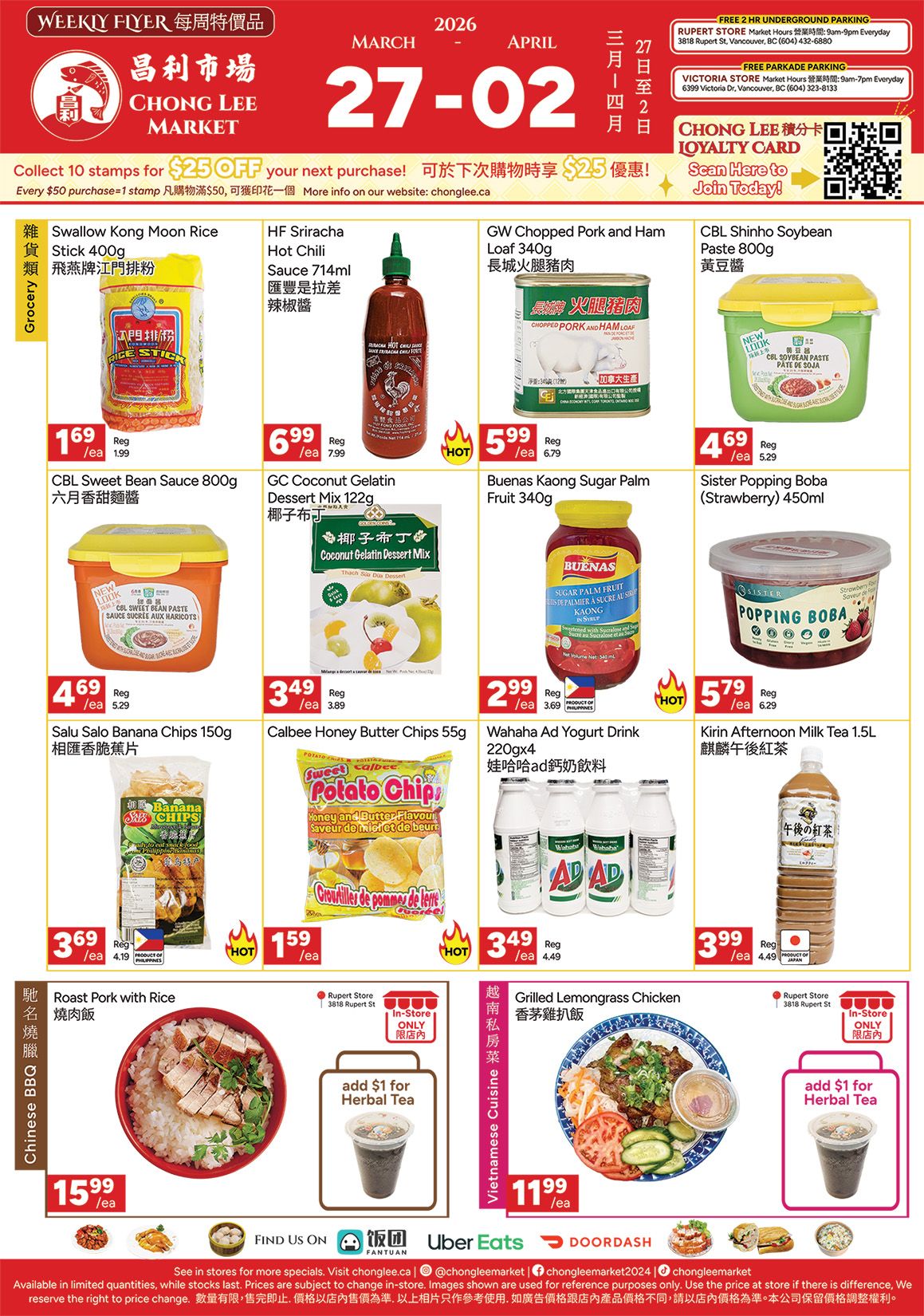 Chong Lee Market Flyer March 27 to April 2