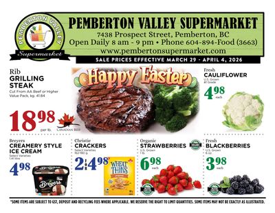 Pemberton Valley Supermarket Flyer March 29 to April 4