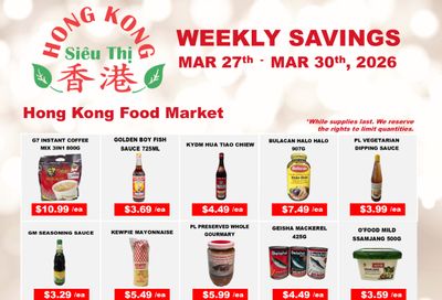 Hong Kong Food Market Flyer March 27 to 30
