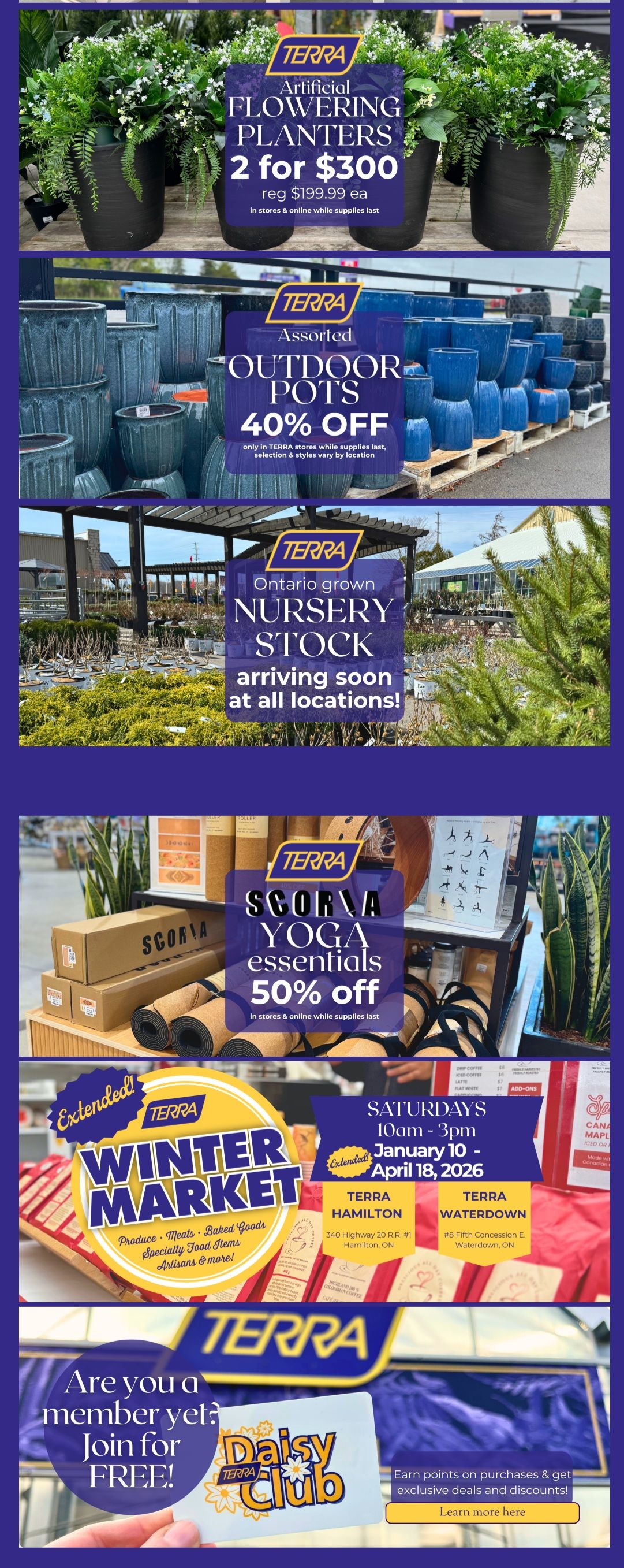 Terra Greenhouses Flyer March 27 to April 2