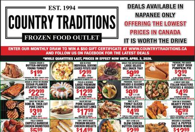 Country Traditions Flyer March 26 to April 2