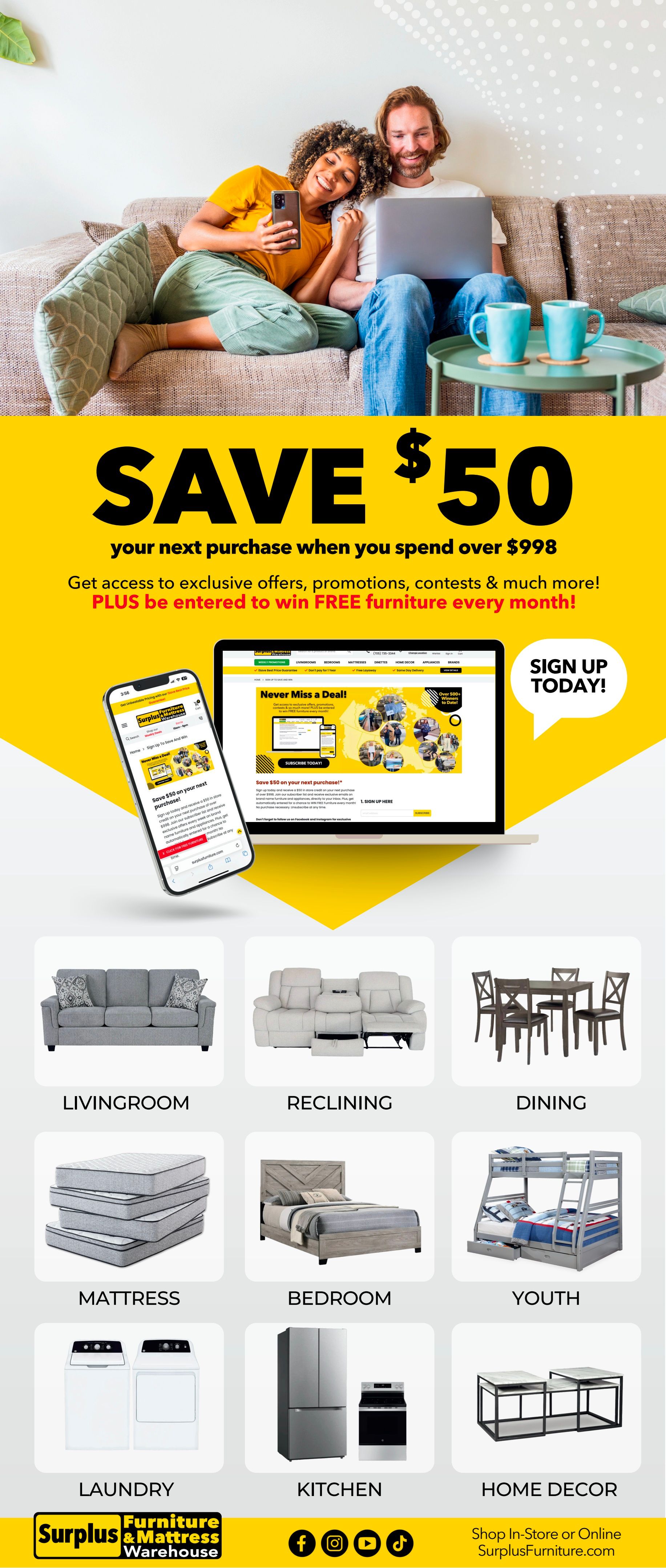 Surplus Furniture & Mattress Warehouse (Sydney) Flyer March 30 to April 5