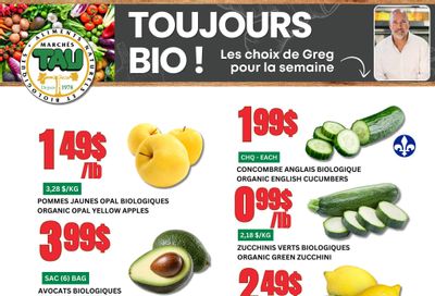 Marches Tau Produce Flyer March 30 to April 5